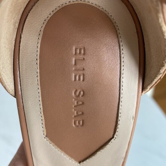 Designer Elie Saab Nude Platform Sandles - Picture 5 of 7